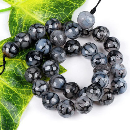 Black Dargon Veins Round Agate Black Dargon Veins Round Agate