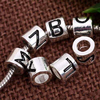 letter big hole bead letter big hole bead
